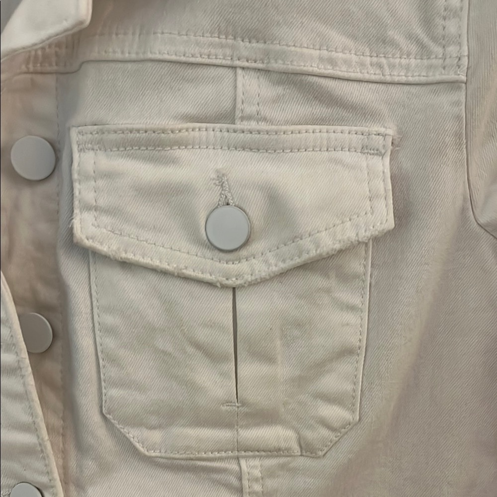 Kut from the Kloth White Jean Jacket Amelia Style - Picture 6 of 9